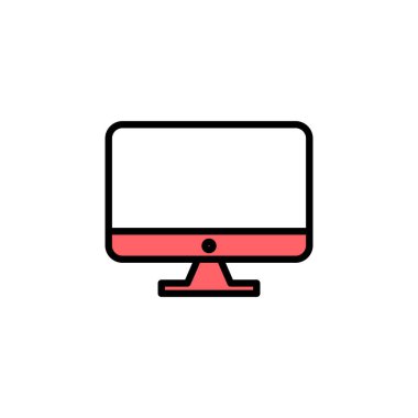 Bilgisayar simgesi çizimi. bilgisayar izleme işareti ve simgesi