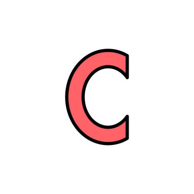 Telif hakkı simgesi çizimi. telif hakkı işareti ve sembol