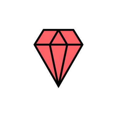 Elmas simgesi çizimi. Elmas taşları işareti ve sembolü