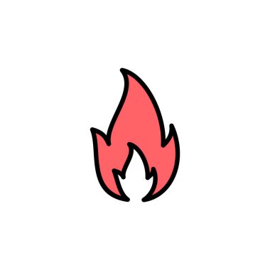 Ateş simgesi çizimi. ateş işareti ve sembol