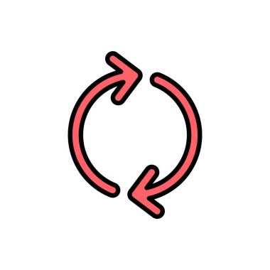 Tazeleme simgesi çizimi. İşareti ve sembolü yeniden yükle. Simgeyi güncelle.