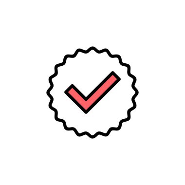 Onaylanmış simge kümesi illüstrasyonu. Sertifikalı Madalya Simgesi. işaretle