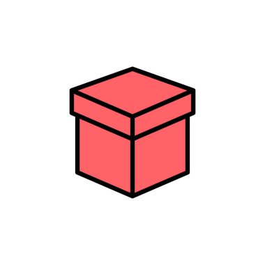 Kutu simgesi çizimi. kutu işareti ve sembol, paket, paket