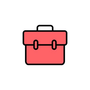 Evrak çantası simgesi çizimi. Bavul işareti ve sembol. bagaj sembolü.