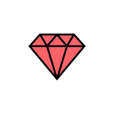 Elmas simgesi çizimi. Elmas taşları işareti ve sembolü