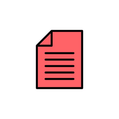 Belge simgesi çizimi. Kağıt ve sembol. Dosya Simgesi