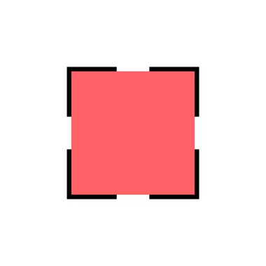 Tam Ekran Simgesi çizimi. Tam ekran işareti ve simgeye genişlet. Oklar sembolü