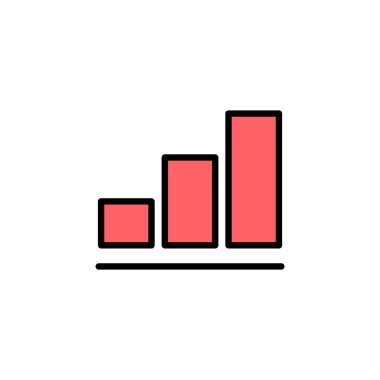 Büyüyen grafik simgesi çizimi. Çizelge ve sembol. diyagram simgesi