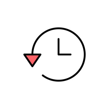 Tarih simgesi çizimi. Son olay geçmişi işareti ve simgesi