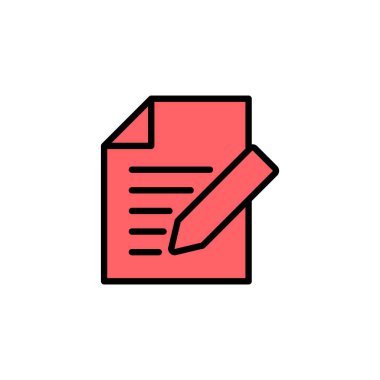 Not simgesi çizimi. not defteri işareti ve sembol