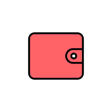 Cüzdan simgesi çizimi. cüzdan işareti ve sembol