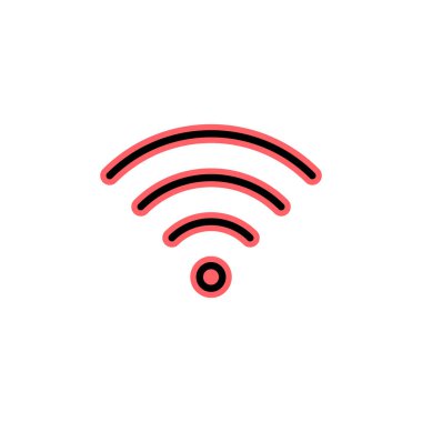 Eşi simgesi çizimi. İşaret işareti ve sembol. Kablosuz simge