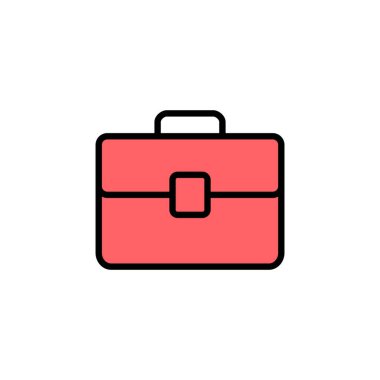 Evrak çantası simgesi çizimi. Bavul işareti ve sembol. bagaj sembolü.