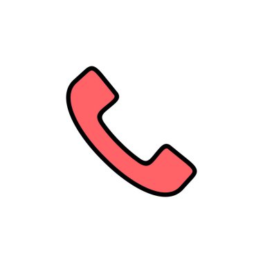 Simge çizimini ara. Telefon işareti ve sembol. Telefon ikonu. Bizimle irtibata geç 