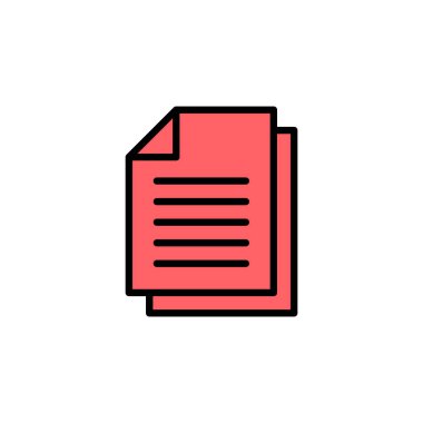 Belge simgesi çizimi. Kağıt ve sembol. Dosya Simgesi