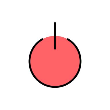 Güç simgesi çizimi. Güç Anahtarı işareti ve sembolü. Elektrik gücü.