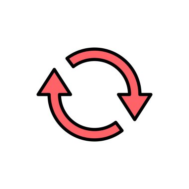 Tazeleme simgesi çizimi. İşareti ve sembolü yeniden yükle. Simgeyi güncelle.