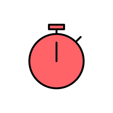 Kronometre simgesi çizimi. Zamanlayıcı işareti ve sembol. Geri sayım simgesi. Zaman Dönemi