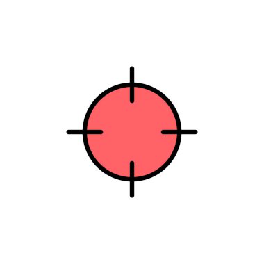 Hedef simge çizimi. hedef simge vektörü. hedef pazarlama işareti ve sembol