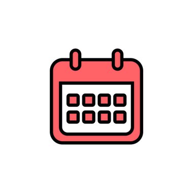 Takvim simgesi çizimi. Takvim işareti ve sembol. Simge simgesini ayarla