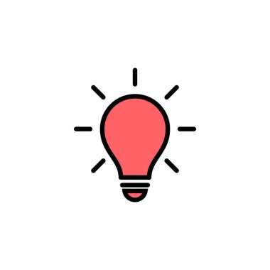 Lamba simgesi çizimi. Ampul işareti ve sembol. fikir sembolü.