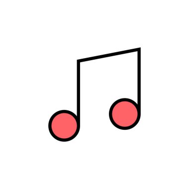 Müzik simgesi çizimi. nota işareti ve sembol