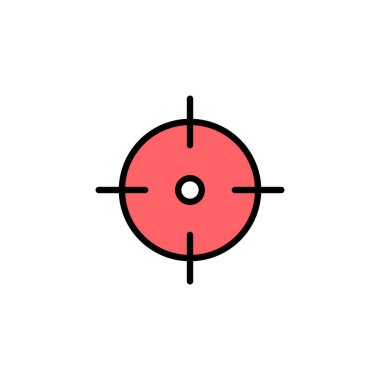 Hedef simge çizimi. hedef simge vektörü. hedef pazarlama işareti ve sembol