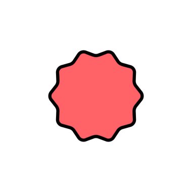 Rozet simgesi çizimi. Ödül ikon vektörü. İşaret ve simgelere ulaş