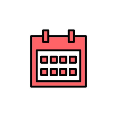 Takvim simgesi çizimi. Takvim işareti ve sembol. Simge simgesini ayarla