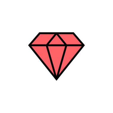 Elmas simgesi çizimi. Elmas taşları işareti ve sembolü