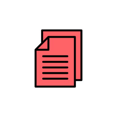 Belge simgesi çizimi. Kağıt ve sembol. Dosya Simgesi