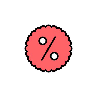 İndirim simgesi çizimi. İndirim etiketi ve sembolü