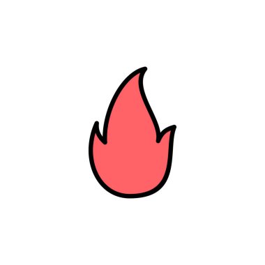 Ateş simgesi çizimi. ateş işareti ve sembol