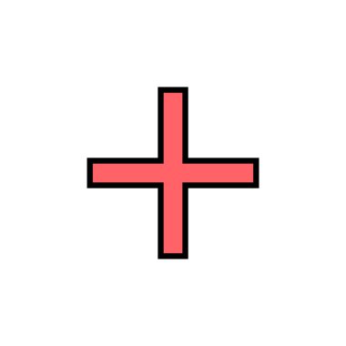 Artı simge çizimi. Artı işareti ve sembol ekle