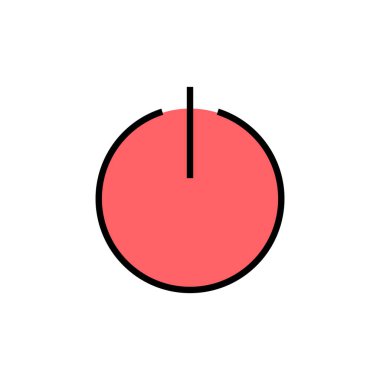 Güç simgesi çizimi. Güç Anahtarı işareti ve sembolü. Elektrik gücü.