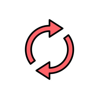 Tazeleme simgesi çizimi. İşareti ve sembolü yeniden yükle. Simgeyi güncelle.