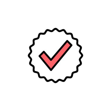 Onaylanmış simge kümesi illüstrasyonu. Sertifikalı Madalya Simgesi. işaretle