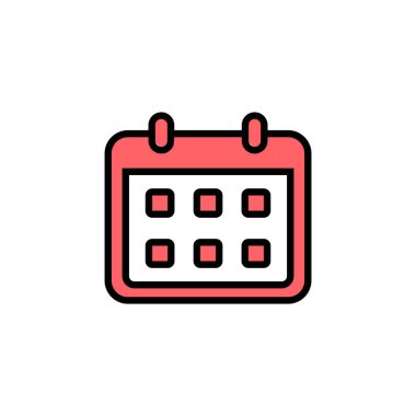 Takvim simgesi çizimi. Takvim işareti ve sembol. Simge simgesini ayarla