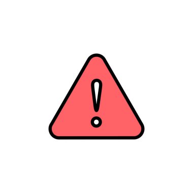 Ünlem tehlikesi işareti illüstrasyonu. Dikkat işareti ve sembol. Tehlike uyarısı işareti