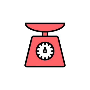 Ölçeklendirme simgesi çizimi. Ağırlık ölçeği işareti ve simgesi