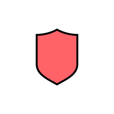 Kalkan simgesi çizimi. Koruma ikonu. Güvenlik işareti ve sembol