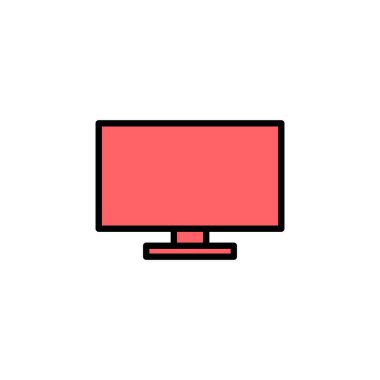 Televizyon simgesi çizimi. televizyon işareti ve sembol