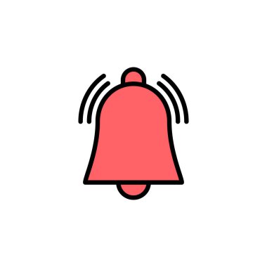Bell Simgesi çizimi. Web sitesi tasarımı için uyarı işareti ve sembol