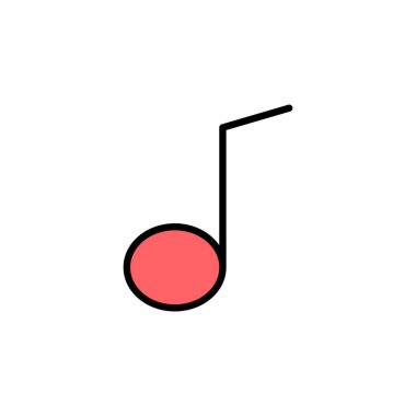 Müzik simgesi çizimi. nota işareti ve sembol