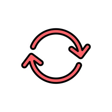 Tazeleme simgesi çizimi. İşareti ve sembolü yeniden yükle. Simgeyi güncelle.