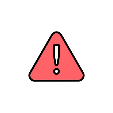 Ünlem tehlikesi işareti illüstrasyonu. Dikkat işareti ve sembol. Tehlike uyarısı işareti