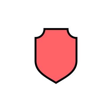 Kalkan simgesi çizimi. Koruma ikonu. Güvenlik işareti ve sembol