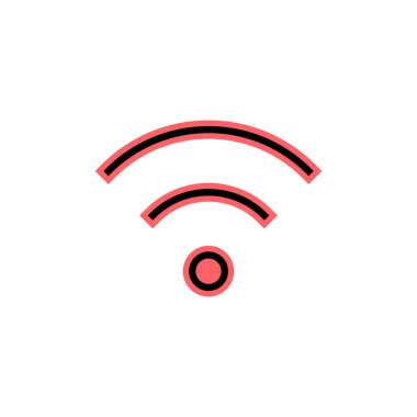 Eşi simgesi çizimi. İşaret işareti ve sembol. Kablosuz simge