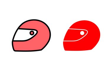 Kask simgesi çizimi. Motosiklet kaskı tabelası ve sembolü. İnşaat miğferi simgesi. Güvenlik kaskı