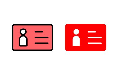 Lisans simgesi çizimi. Kimlik kartı simgesi. Sürücü ehliyeti, personel kimlik kartı 